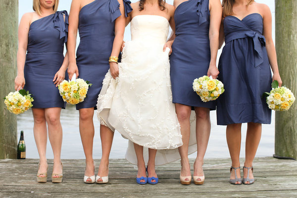 blue bridesmaid dresses