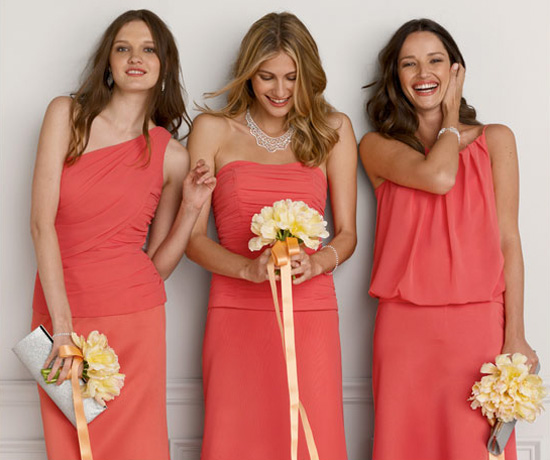 coral bridesmaid dresses