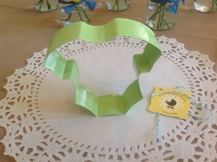 baby shower cookie cuter favor
