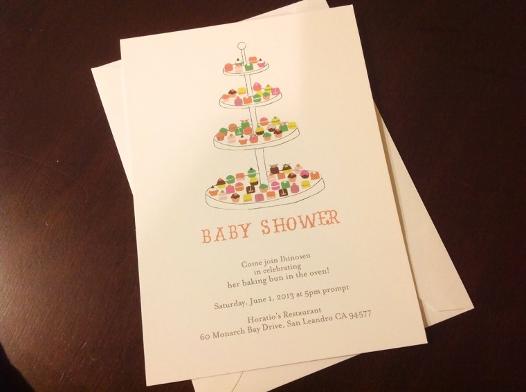 baking theme baby shower invitation