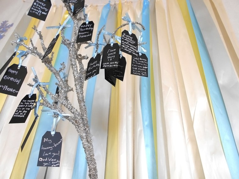 sparkly wishing tree ribbon curtain