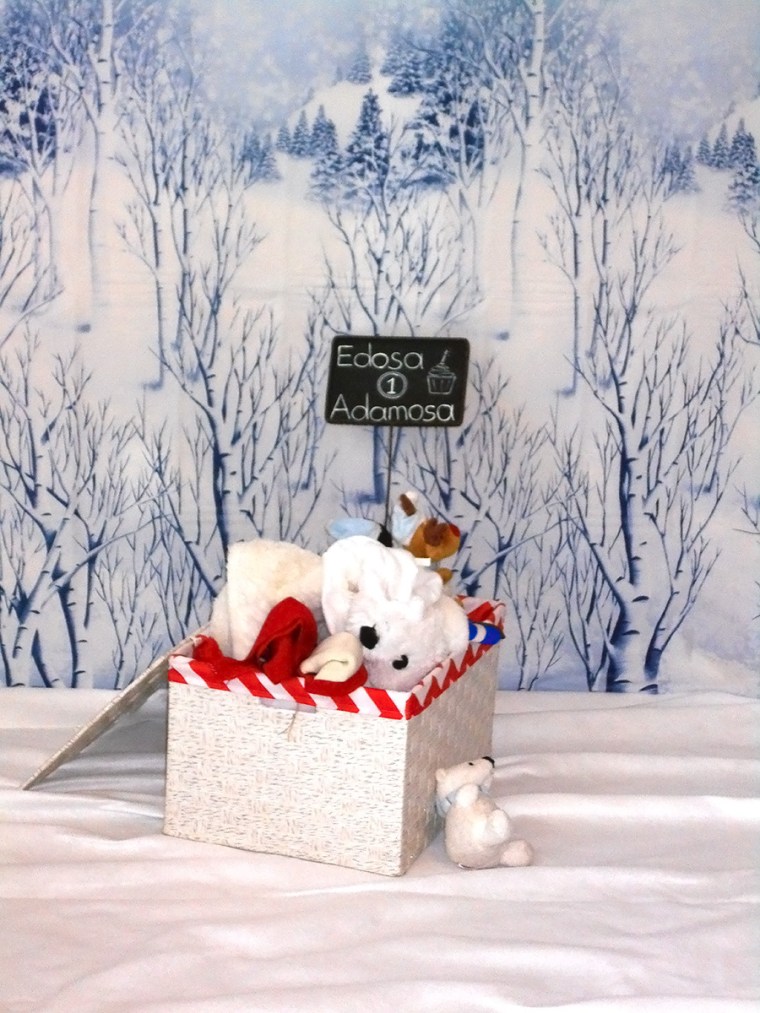 winter wonderland birthday chalkboard sign