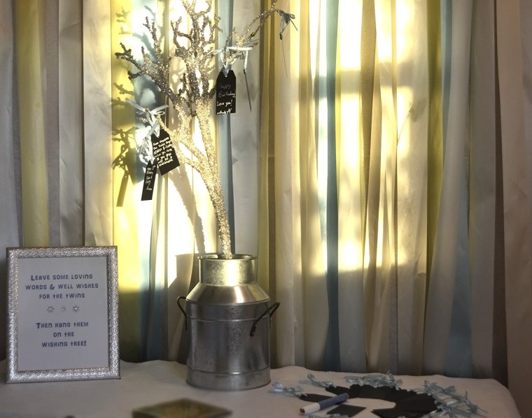 winter wonderland guest sign-in table