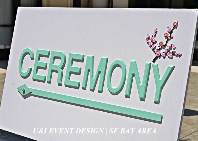 bay area wedding ceremony sign