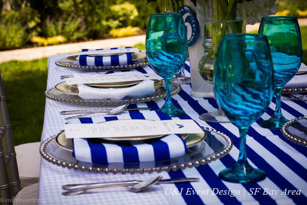 nautical blue white stripes wedding inspiration