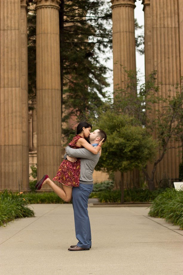 palace of fine arts engagement photographer