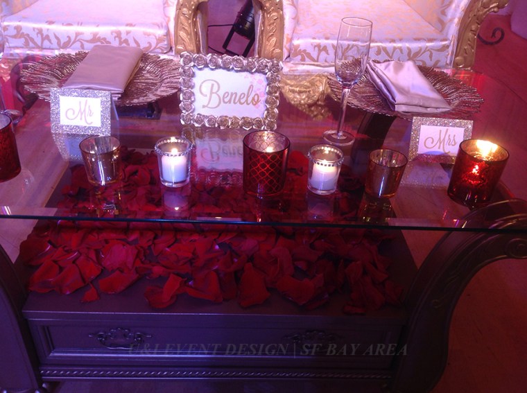 red gold sweetheart table decor_bay area wedding venue_milpitas