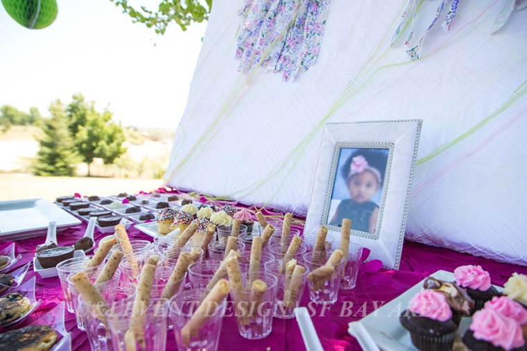 outdoor kids birthday dessert table