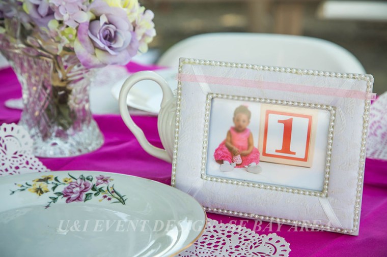 shabby chic girl birthday picture frame centerpiece_fremont park