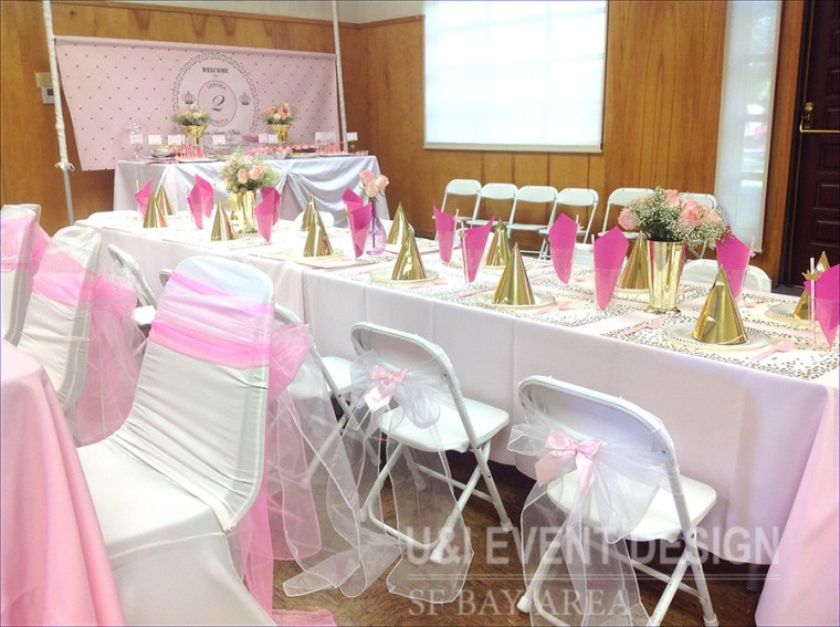 pink gold kids party decor bay area event planner