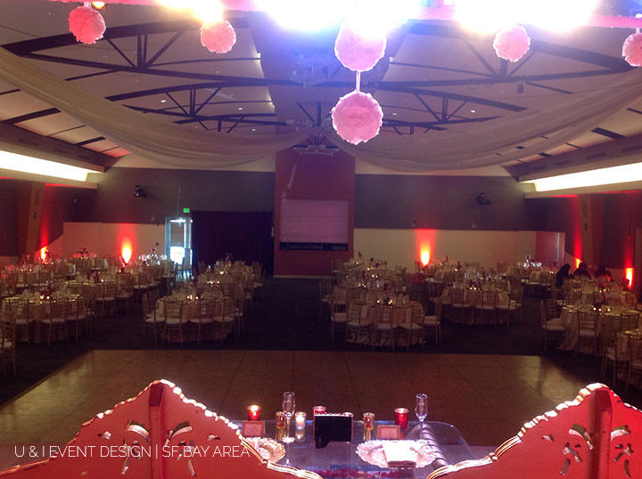 bay area wedding reception hall decoration