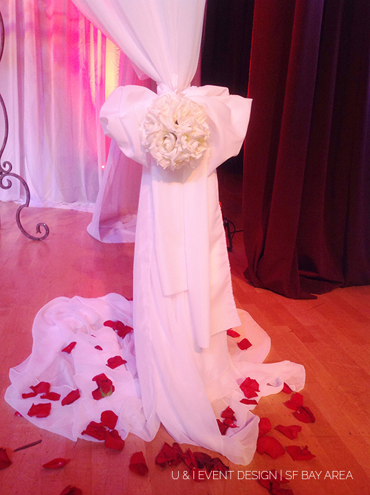 wedding linen draping_bay area decor