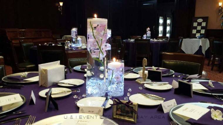 reception decor by bay area wedding planner at Harris Restaurant San Francisco