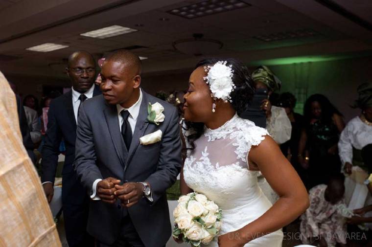 bride and groom dancing into concord california wedding reception venue