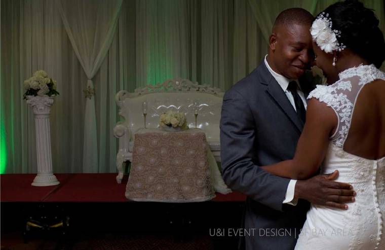 wedding reception first dance showing design and decor by east bay area wedding planner