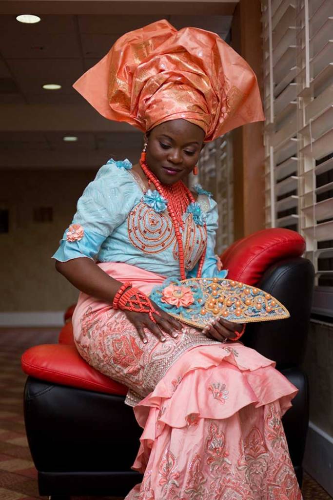 african bridal portrait by nigerian wedding photographer in california