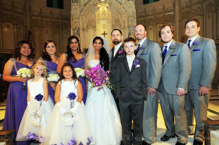 bridal party at wedding planned by san francisco bay area planner